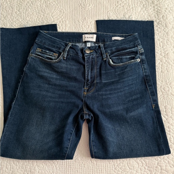 Frame Le Crop Mini Boot Raw After Jeans - Picture 2 of 7